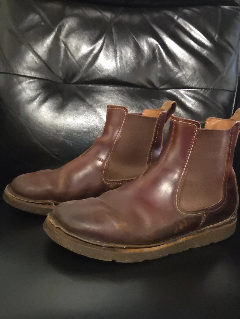 Men's Birmingham Slip On Men In Oiled Leather - Slip On Chelsea Boot